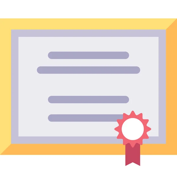 Award Certificaat Document Pictogram Business Management Categorie — Stockvector