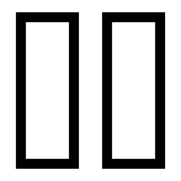 Иконка Очертания Знаки Символы Стиле Контур — стоковый вектор