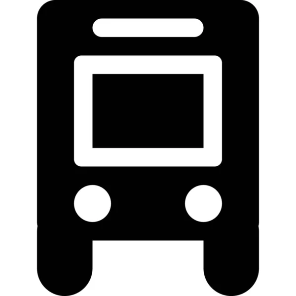 Bus Transport Solid Icon Solid Style — Stock Vector