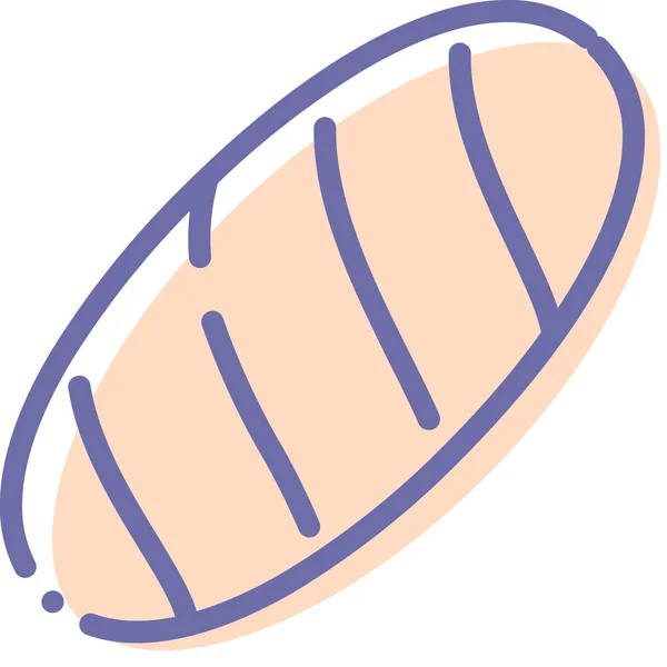 Ikona Pekařského Chleba Potravin — Stockový vektor