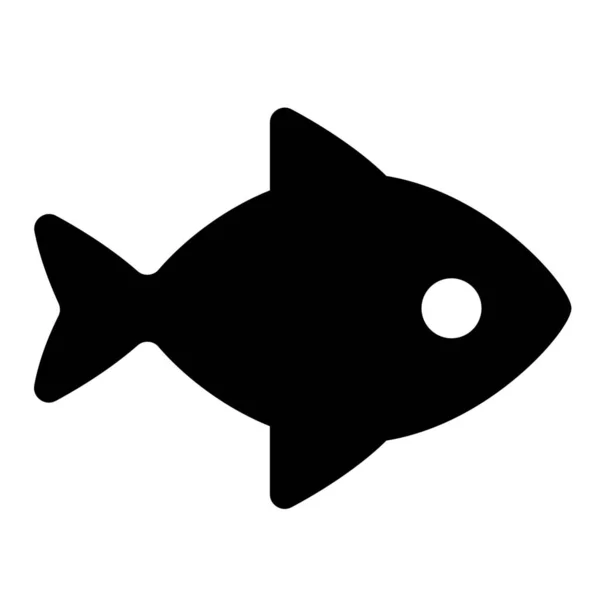 Fish Food Solid Icon Solid Style — Stock Vector