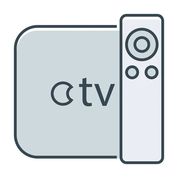 Apple Hardware Εικονίδιο Τηλεόραση Γεμισμένο Στυλ Περίγραμμα — Διανυσματικό Αρχείο