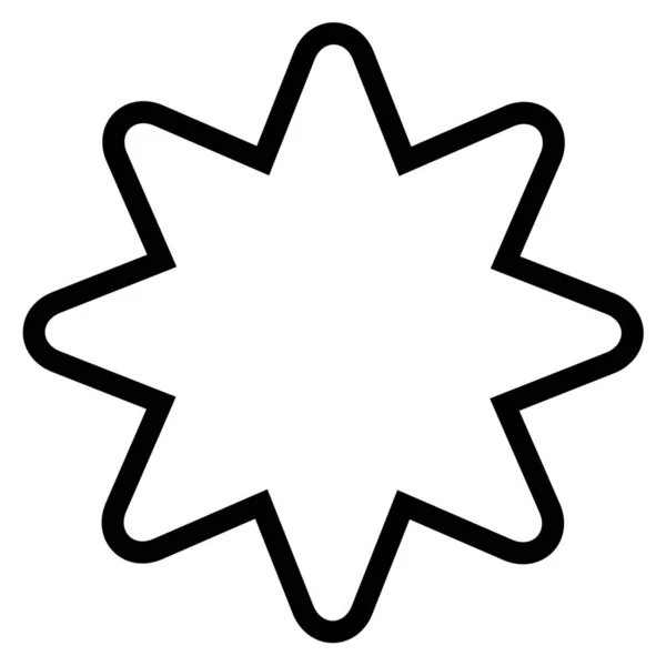 Восьмиугольная Фигура Значок Контура Стиле Абрис — стоковый вектор
