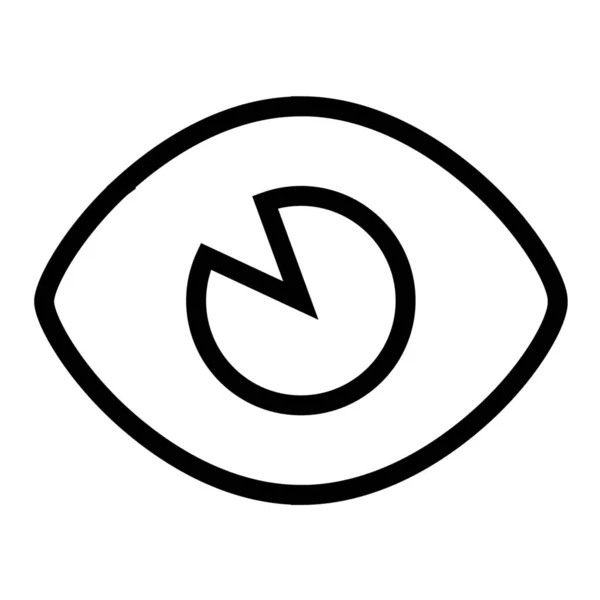 Vista Del Ojo Icono Del Contorno Estilo Del Contorno — Vector de stock