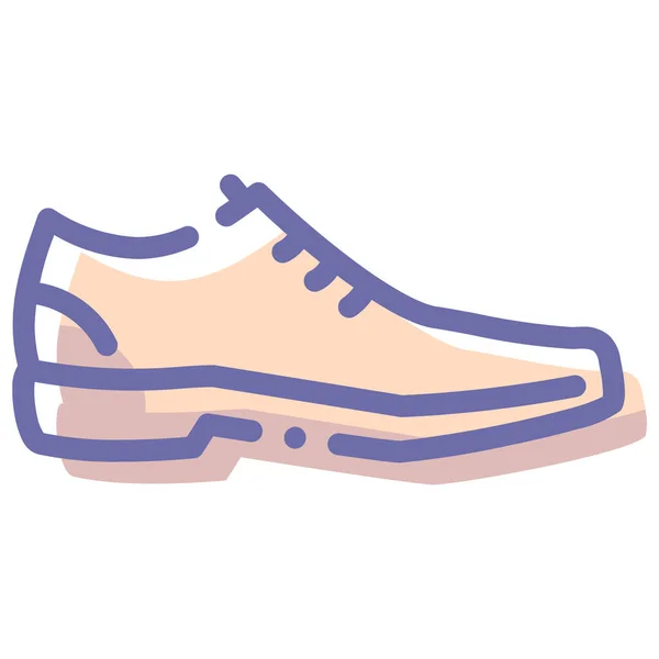 Çizmeler Düşük Ayakkabı Simgesi Ile Doldurulmuş Dış Hat Biçimi — Stok Vektör
