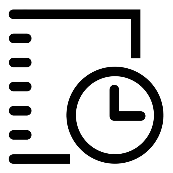 Plan Schedule Outline Icon Outline Style — 图库矢量图片