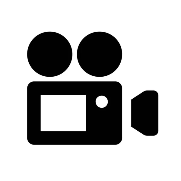 Caméra Betacam Icône Solide Dans Style Solide — Image vectorielle