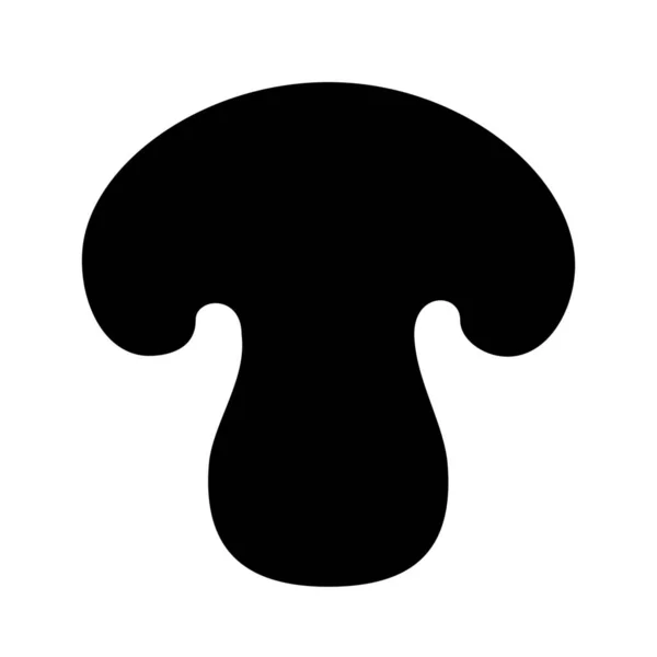 Champignon Mushroom Solid Icon Solid Style — Archivo Imágenes Vectoriales