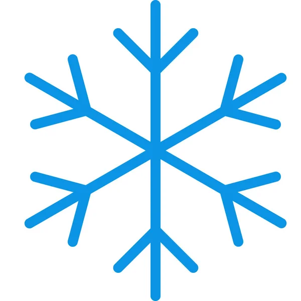 Escarcha Fría Copo Nieve Icono Estilo Esquema — Archivo Imágenes Vectoriales