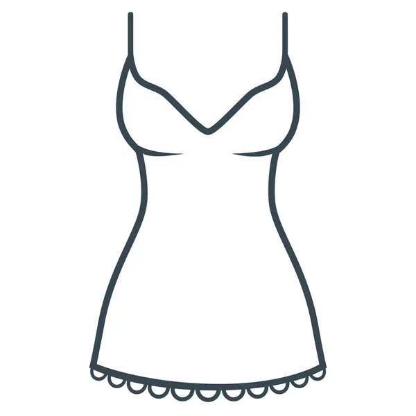 Ρούχα Φόρεμα Εικονίδιο Φόρεμα Στυλ Περίγραμμα — Διανυσματικό Αρχείο