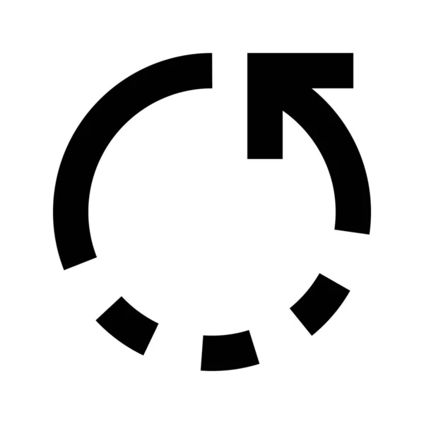 Refresh Rotieren Reload Symbol Solid Stil — Stockvektor