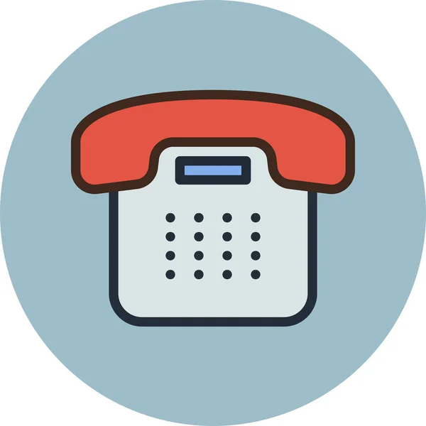 Κλήση Εικονίδιο Επικοινωνίας Γεμισμένο Στυλ Περίγραμμα — Διανυσματικό Αρχείο