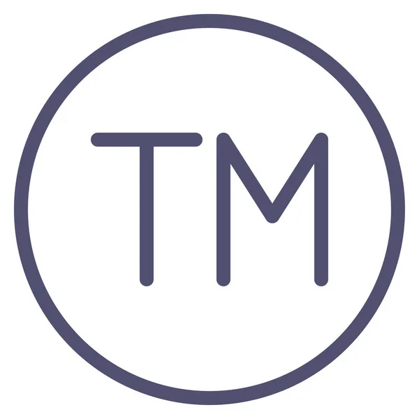标志Tm商标图标的轮廓风格 — 图库矢量图片