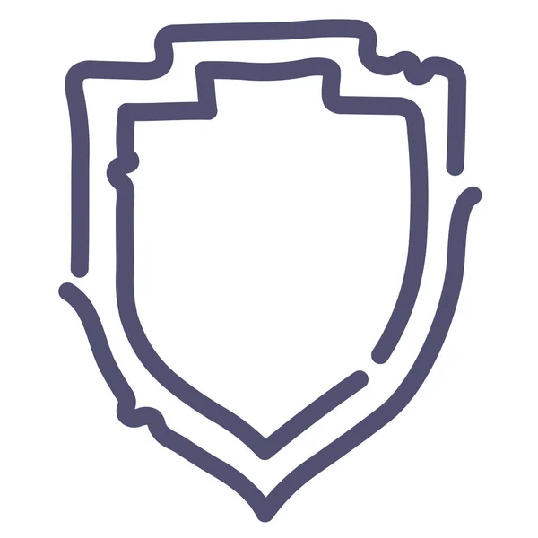 Protector Protección Icono Seguro Estilo Esquema — Vector de stock