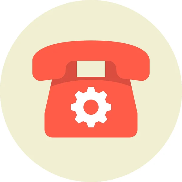 Icono Del Teléfono Control Teléfono Estilo Plano — Vector de stock