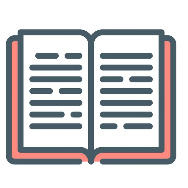 Книжное Образование Читать Иконку Стиле Заполненный Набросок — стоковый вектор