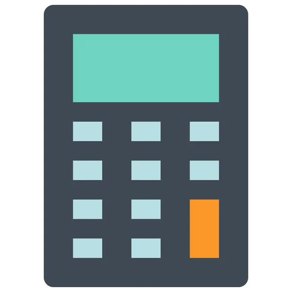 Calcule Ícone Gadget Calculadora Estilo Plano — Vetor de Stock