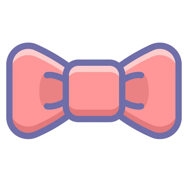 Bow Bowtie Hipster Icon Filled Outline Style — Stock Vector