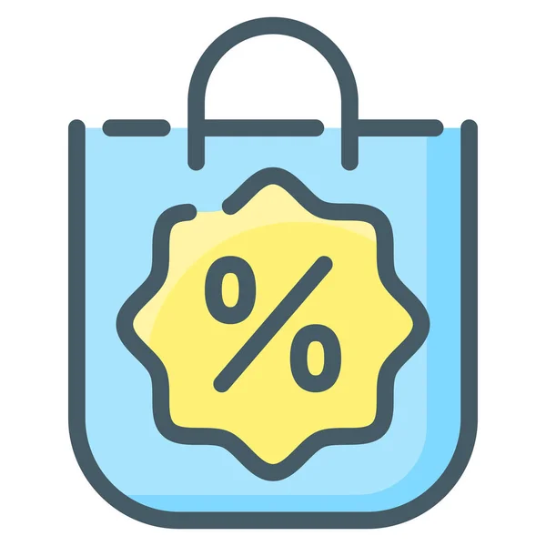 Bag Commerce Discount Icon — Stock Vector