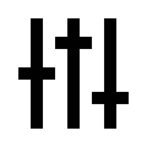 Ajuste Icono Control Ajuste Estilo Sólido — Archivo Imágenes Vectoriales