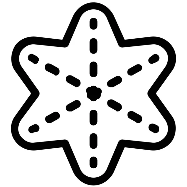 Animal Sea Star Ikone Outline Stil — Stockvektor