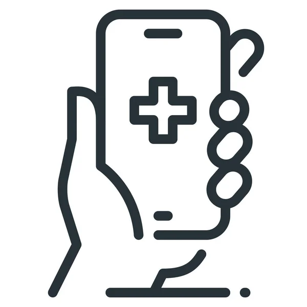 Main Téléphone Portable Icône — Image vectorielle