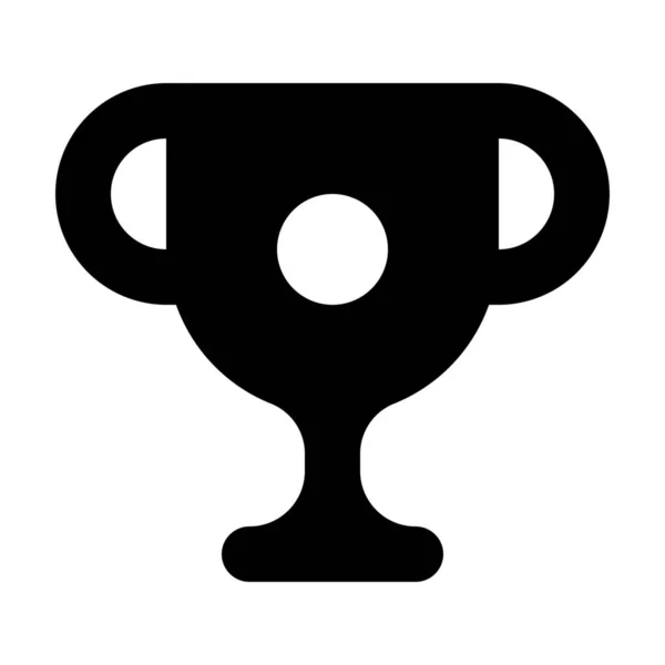Επίτευγμα Νικητής Εικονίδιο Κύπελλο Στερεό Στυλ — Διανυσματικό Αρχείο