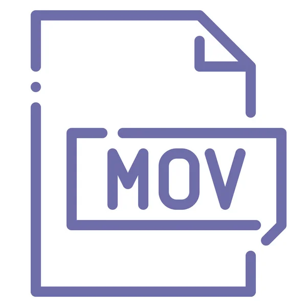 Extensão Ícone Mov Arquivo — Vetor de Stock