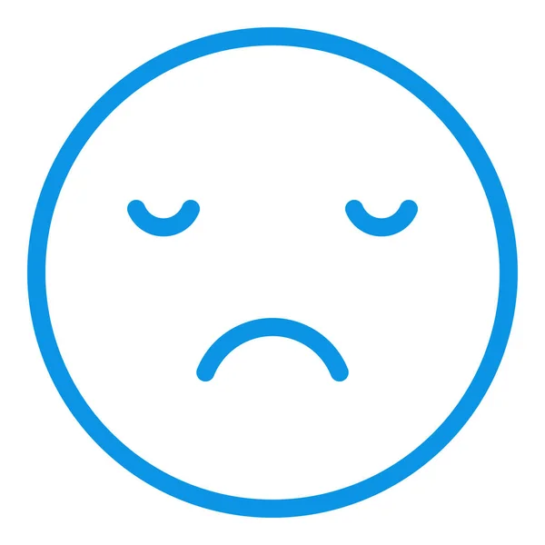 Dissapointed Emoji Oroad Ikon Fylld Kontur Stil — Stock vektor