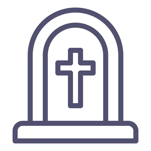 Cementerio Tumba Icono Tumba Categoría Cultura Comunidades — Archivo Imágenes Vectoriales