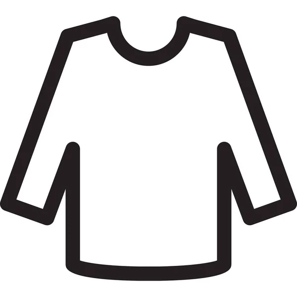 Ropa Icono Camisa Larga Estilo Esquema — Vector de stock