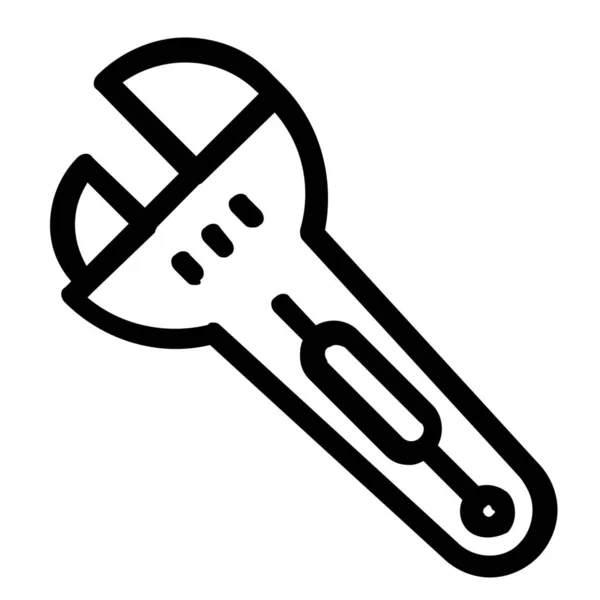 Maintenance Tools Wrench Icon Outline Style — Stock Vector