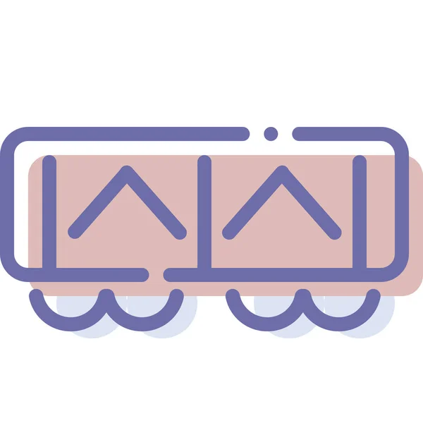 Icono Del Vehículo Transporte Ferroviario Estilo Contorno Lleno — Vector de stock