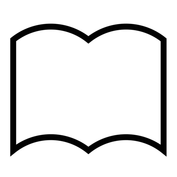 Buch Lesen Umrisssymbol Umrissstil — Stockvektor