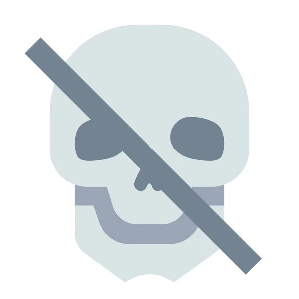 Crâne Antidot Icône Plate Dans Style Plat — Image vectorielle