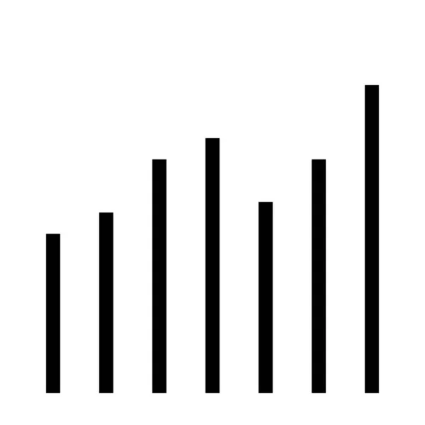 Wykres Zarys Dźwięku Ikona Muzyki Stylu Zarys — Wektor stockowy