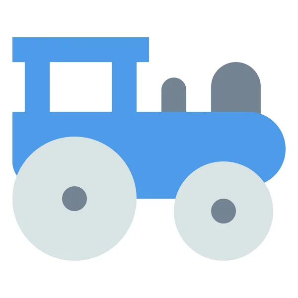 婴儿玩具火车图标 平面风格 — 图库矢量图片
