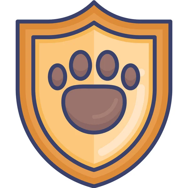 Tierversicherung Haustiere Symbol — Stockvektor