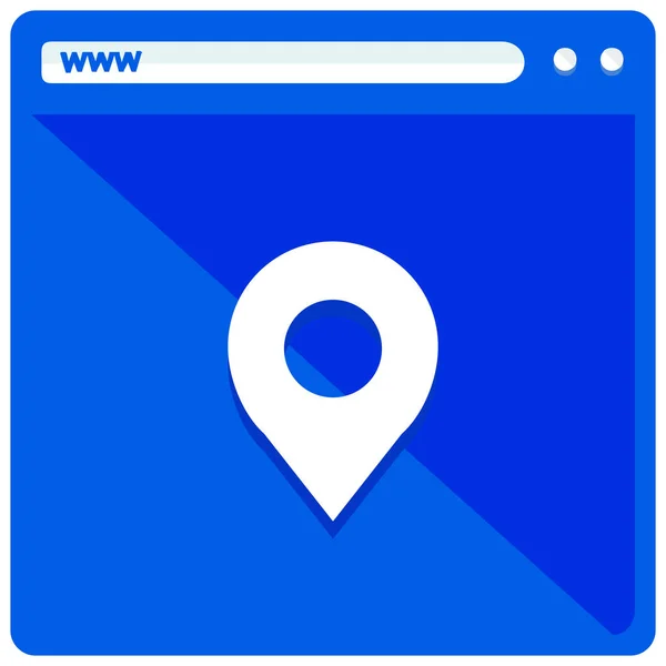 Location Navigation Browser Icon Flat Style — Stock Vector