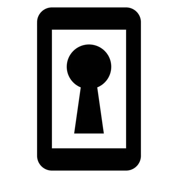 Πρόσβαση Ιδιωτικό Εικονίδιο Κλειδαρότρυπα Στερεό Στυλ — Διανυσματικό Αρχείο