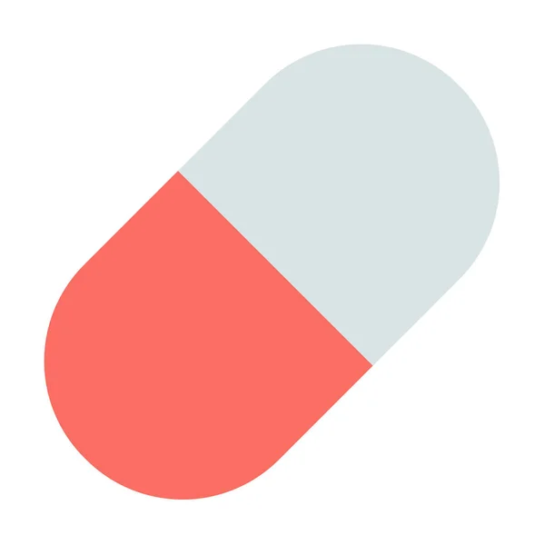 Pill Pills Flat Icon Flat Style — Stock Vector