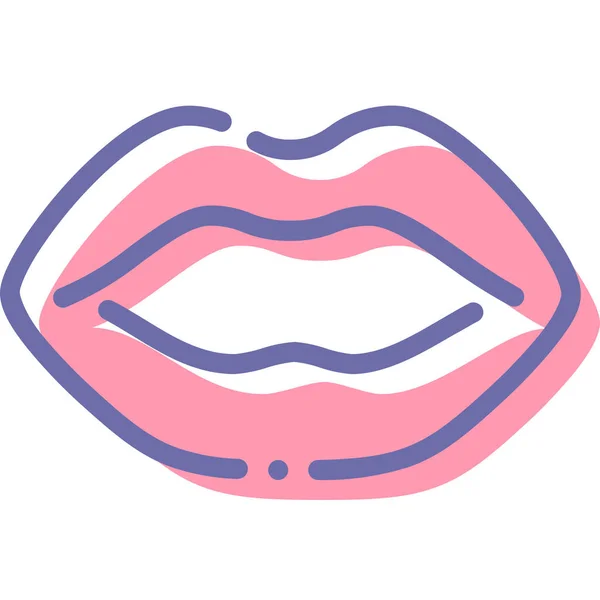 Anatomía Labios Medicina Icono — Vector de stock