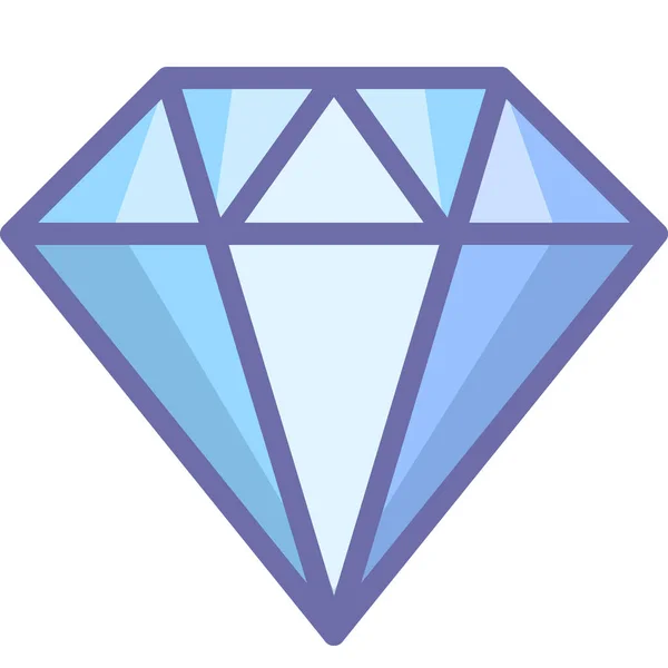 Diamant Gåva Närvarande Ikon Fylld Kontur Stil — Stock vektor
