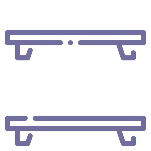 Значок Внутрішньої Полиці Меблів Категорії Меблі Предмети Інтер Єру — стоковий вектор