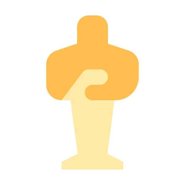 Award Hollywood Oscar Icon Flat Style — Stock Vector