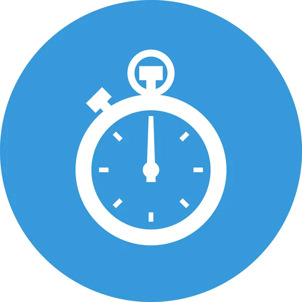 Tijd Timer Prestaties Icoon Badge Stijl — Stockvector