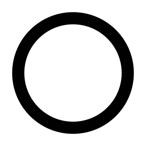 Περίγραμμα Κύκλου Συμπαγές Εικονίδιο Συμπαγές Στυλ — Διανυσματικό Αρχείο