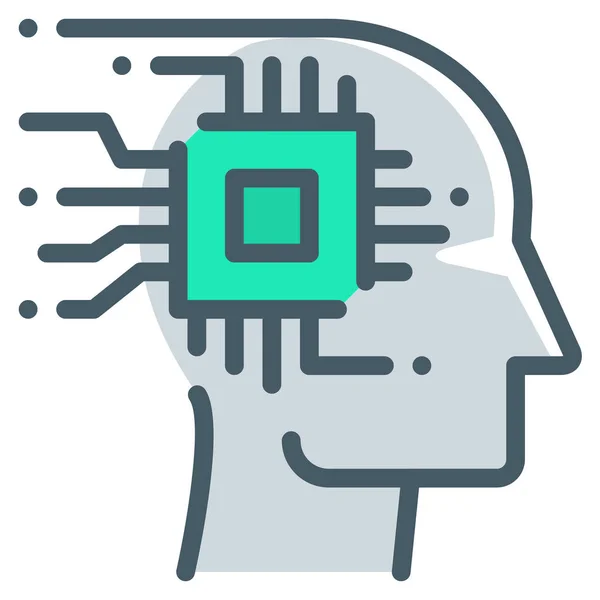Inteligencia Artificial Icono Inteligencia Artificial — Archivo Imágenes Vectoriales