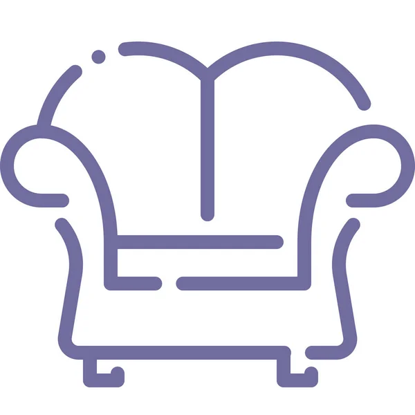 Ikona Mebli Dekoracyjnych Fotela Kategorii Meble Dekoracje Wnętrz — Wektor stockowy