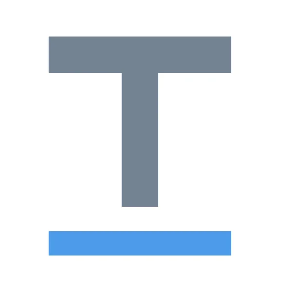Текстова Ікона Формату Шрифту Стилі Flat — стоковий вектор